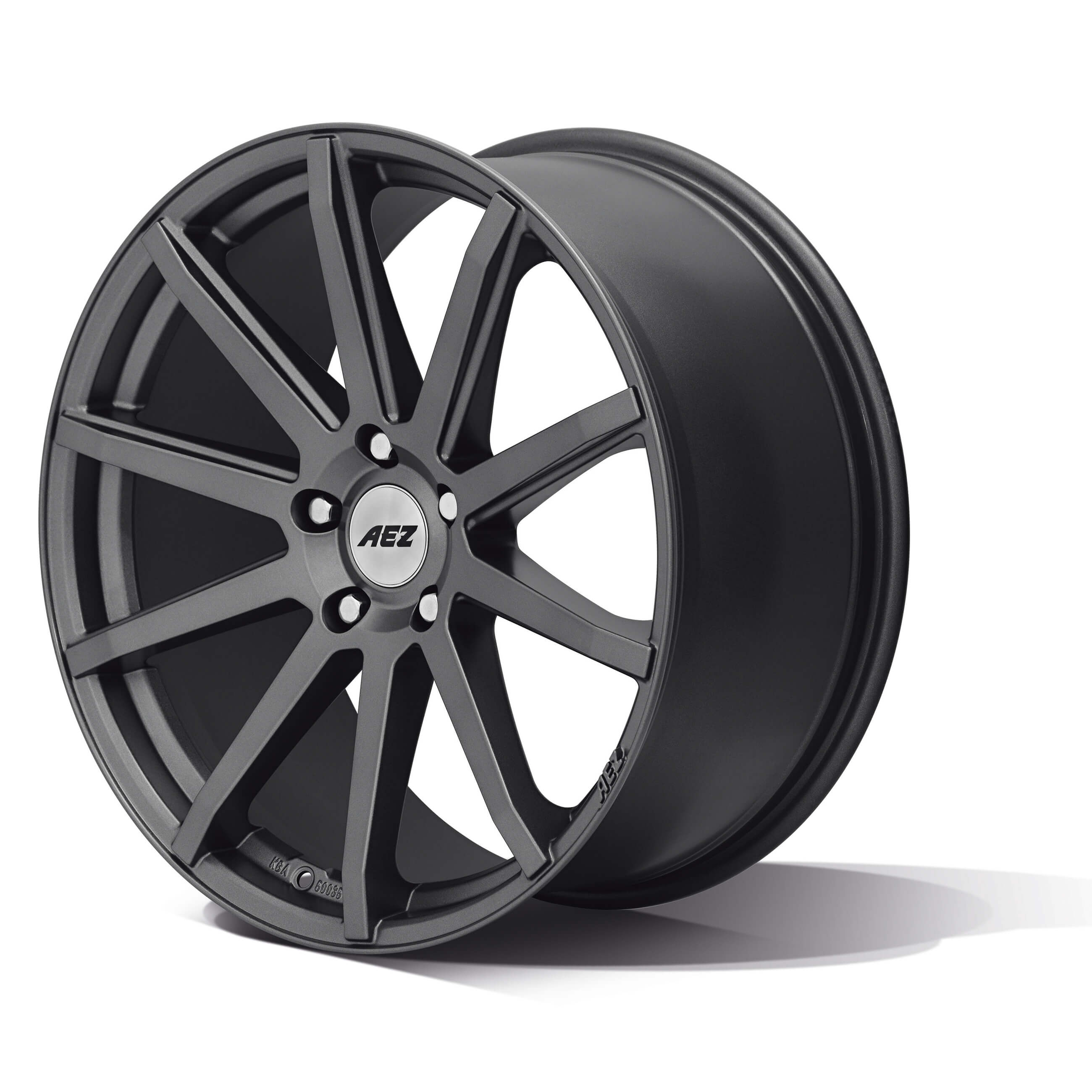 AEZ Straight dark Alufelge Detail von oben ganz