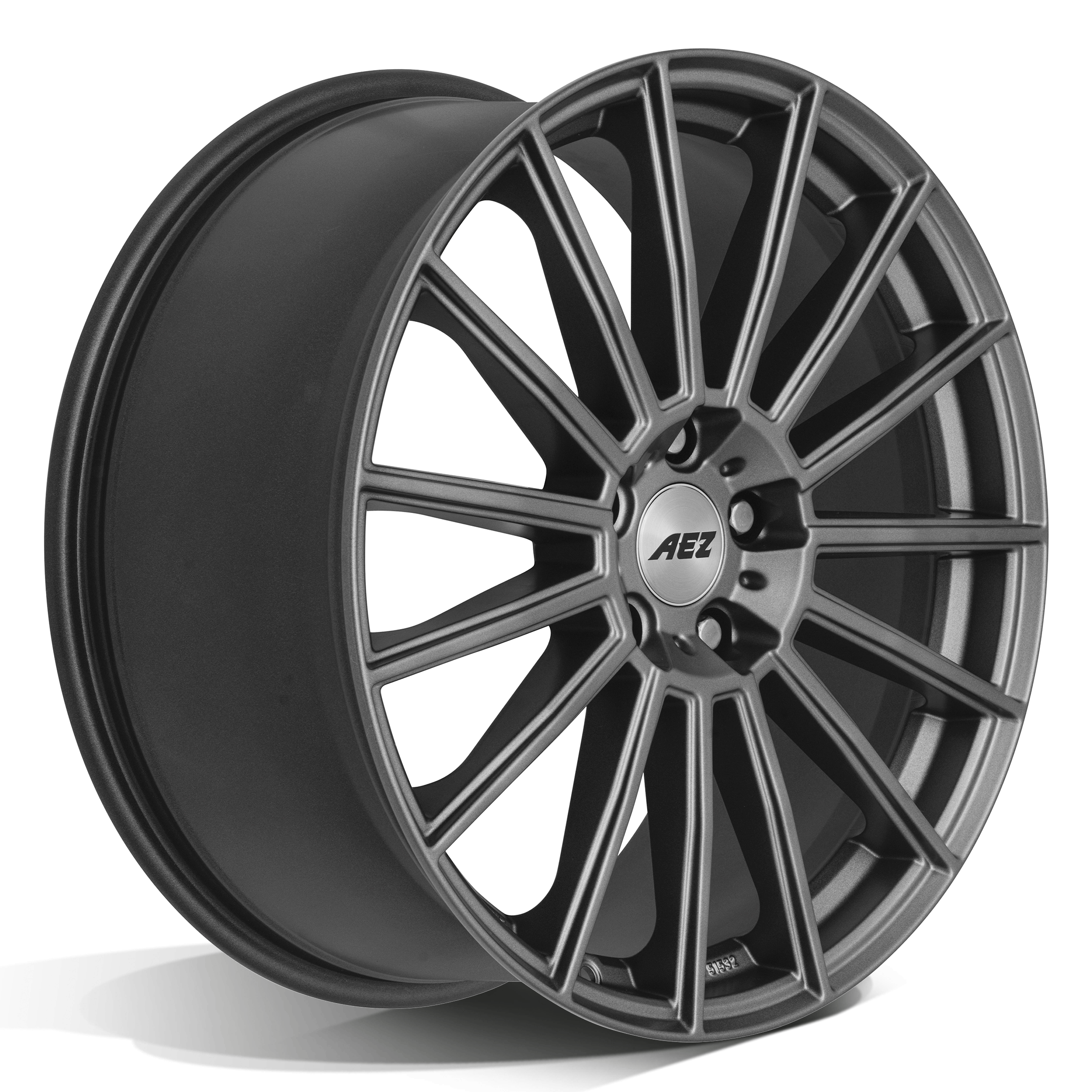 AEZ Steam graphite Alufelge frontal extrem seitlich