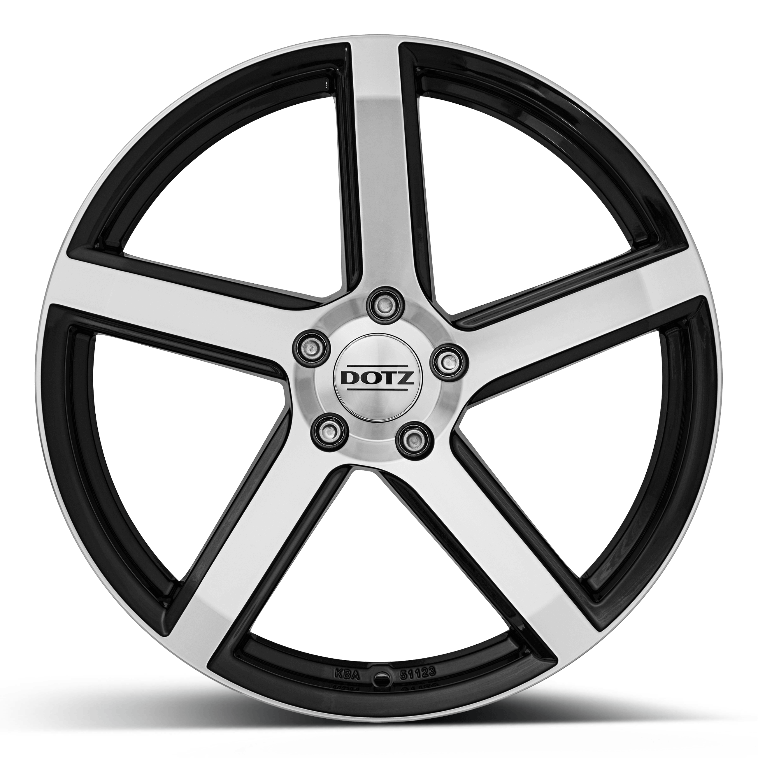DOTZ CP5 dark alloy wheel schwarz frontpoliert frontal